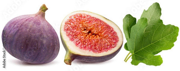 Fototapeta set of figs isolated on white background