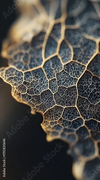Fototapeta Leaf's Delicate Structure: Unveiling Nature's Art
