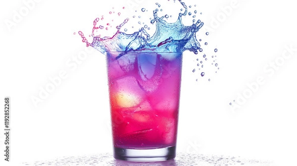 Fototapeta Cocktail splash isolated on a transparent or white background