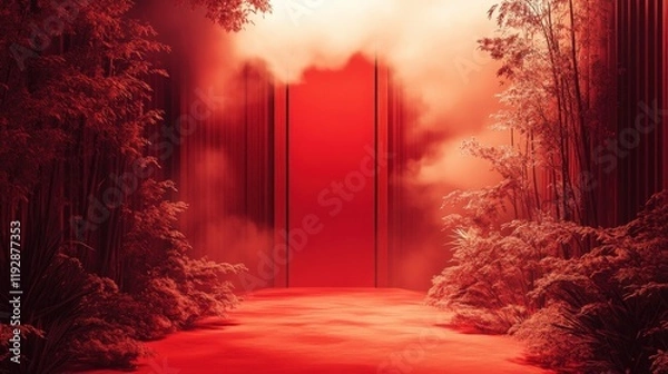 Fototapeta chinese new year red background, happy new year chinese