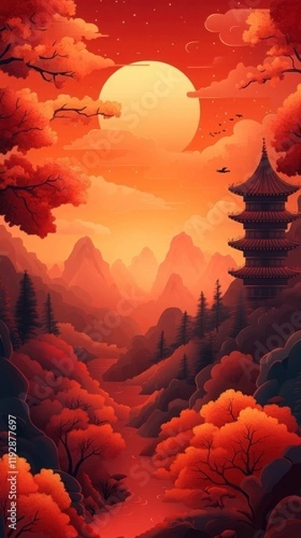 Fototapeta chinese new year red background, happy new year chinese