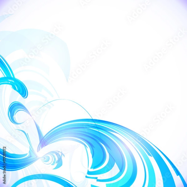 Obraz Abstract vector shining blue background