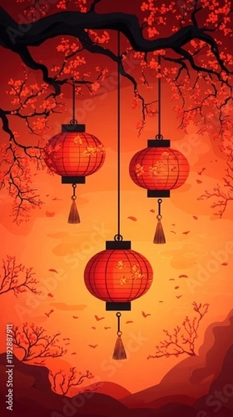 Fototapeta chinese new year red background, happy new year chinese