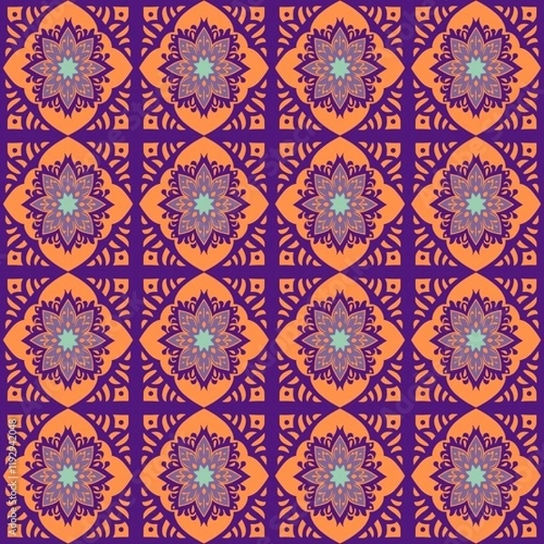 Fototapeta seamless pattern with abstract ornament. vector illustration