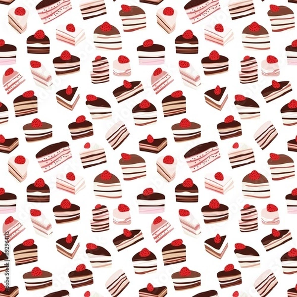 Obraz cake seamless pattern