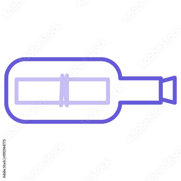 Fototapeta Message In Bottle Icon