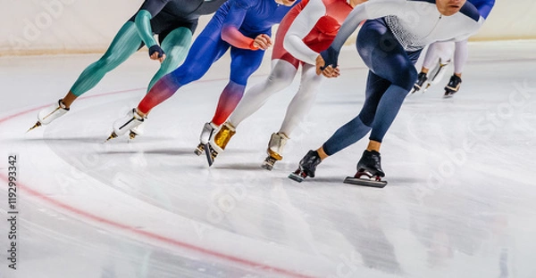 Obraz mass start race in speed skating for men