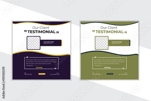 Obraz creative and modern client testimonial design template.
