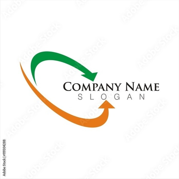 Obraz arrow circle logo template