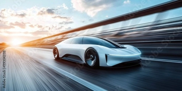 Fototapeta Innovative engineering defines the modern electric car experience.