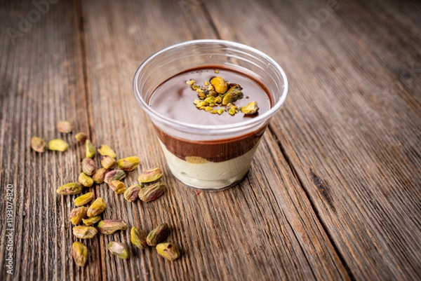 Obraz Dubai chocolate with pistachio filling 