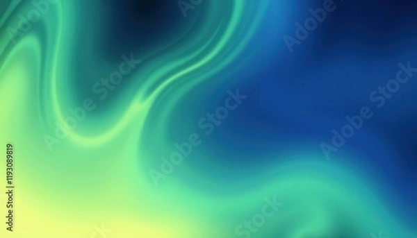 Fototapeta Abstract Green Blue Swirling Gradient Background
