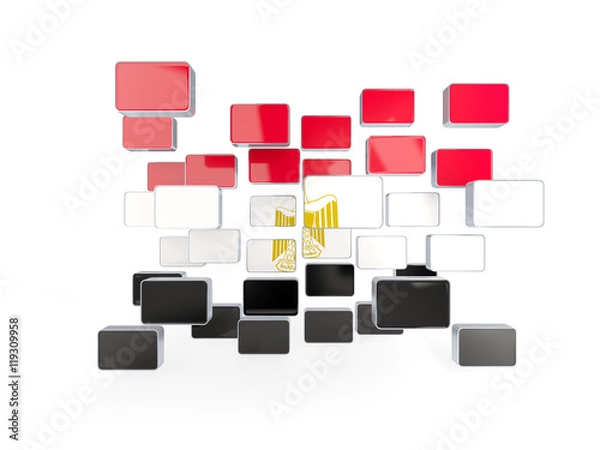 Fototapeta Flag of egypt, mosaic background