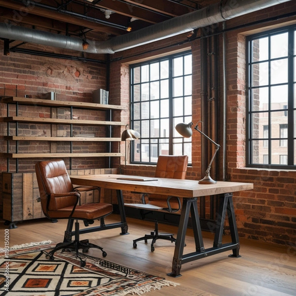 Obraz Industrial Loft Workspace