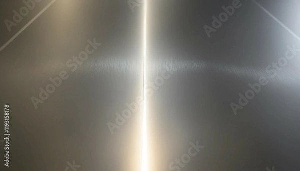Fototapeta Polished titanium metal texture reflecting soft ambient light