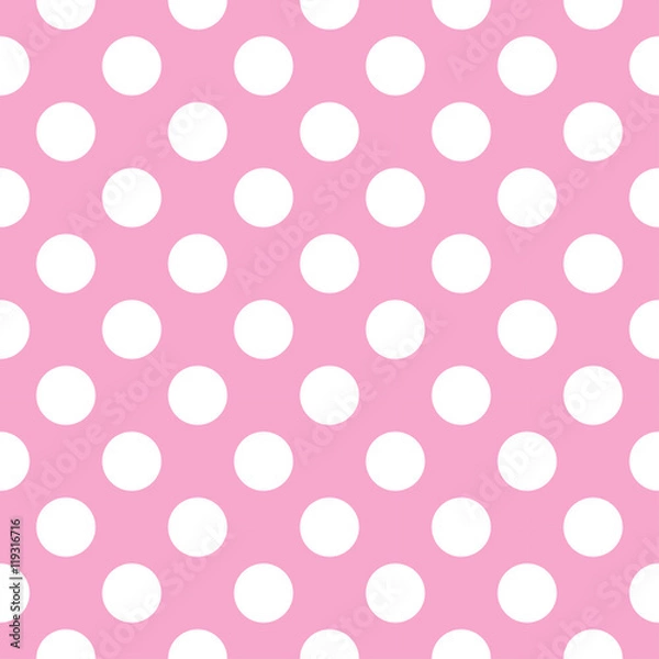 Fototapeta Vector pattern with polka dots