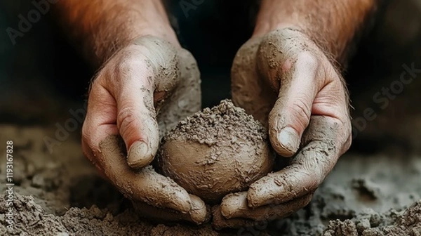 Fototapeta Creating Art with Clay