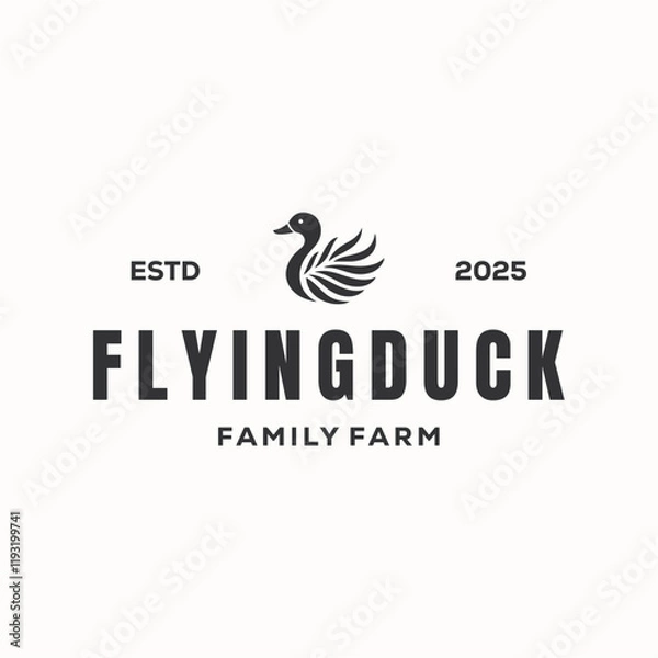 Fototapeta simple duck logo design