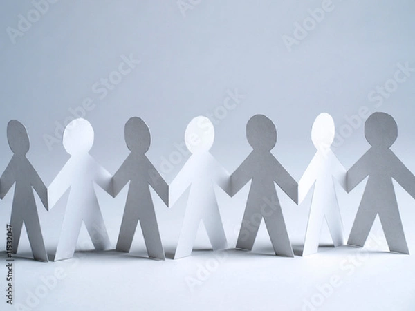 Obraz Paper Doll Cut Outs standing