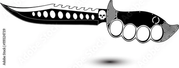 Obraz Hunting Knife With Teeth