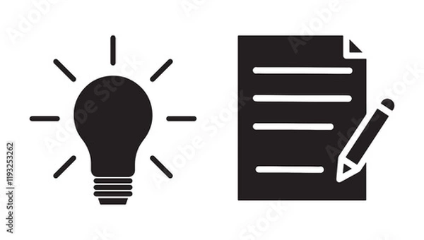 Fototapeta Idea Generation and Documentation Icon