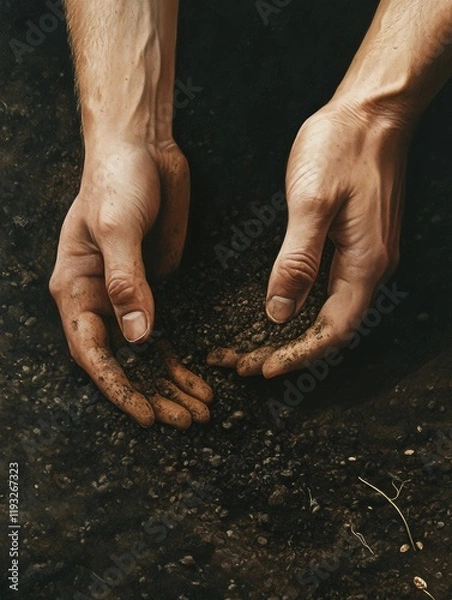 Fototapeta A Hands-On Approach to Farming