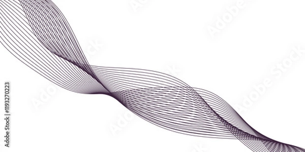Fototapeta Abstract vector colorful wave line flowing isolated on white background .Curved wavy lines tech futuristic motion background. abstract line vector background.