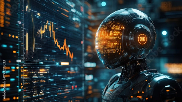 Fototapeta AI Power in Stock Trading: The Future of Finance