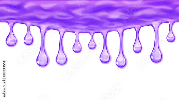 Fototapeta Flowing or hanging seamless repeatable opaque drops