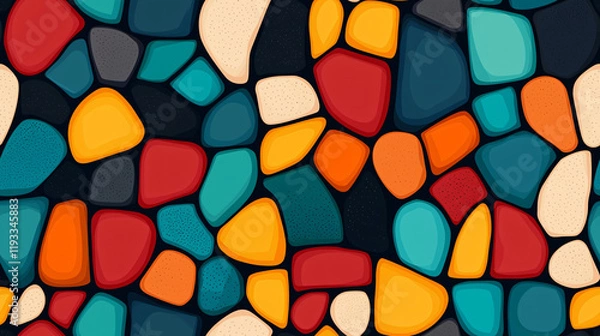 Fototapeta Colorful Abstract Stone Mosaic Pattern Design