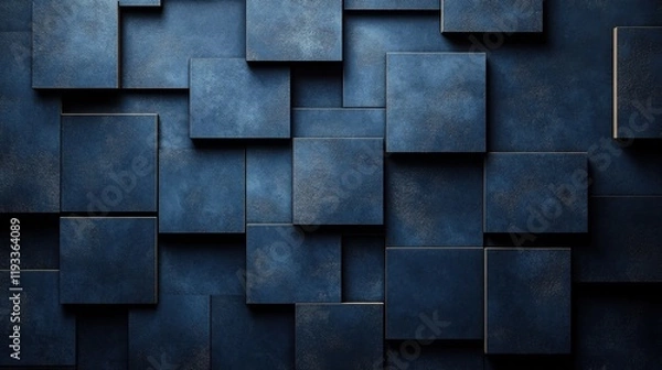 Fototapeta Minimalist dark geometric pattern wallpaper with copy space. Design template with white center text area. Ideal for banners.