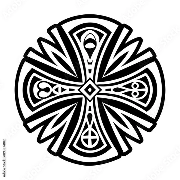 Fototapeta Celtic symbol icon designed in solid style