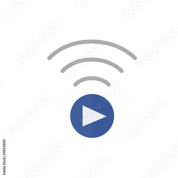 Obraz Live Streaming Icon on white background