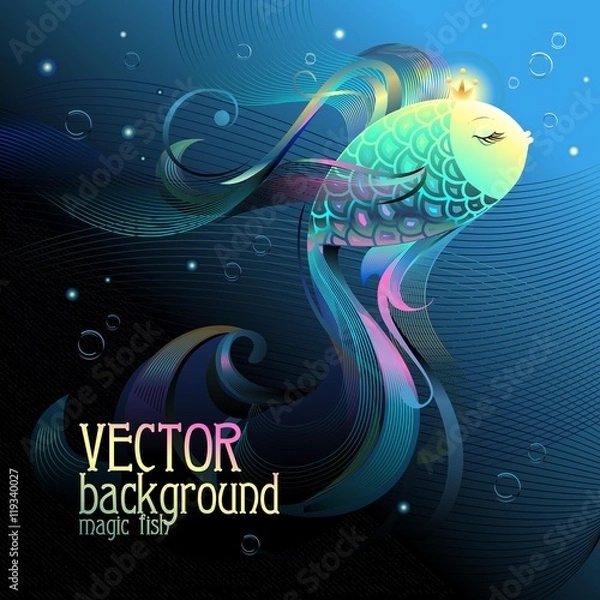 Obraz Abstract background. Magic fish