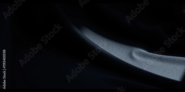 Obraz Dark Fabric Draped in Shadow, Showing Texture and Subtle Light