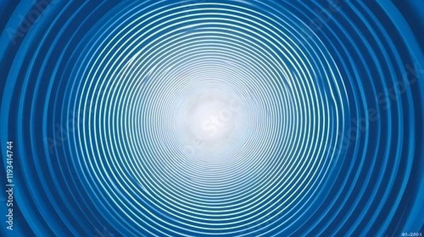 Obraz Abstract Blue Concentric Circles Forming a Tunnel