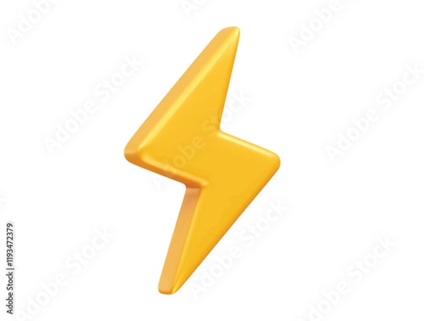 Obraz lightning bolt icon 3d render