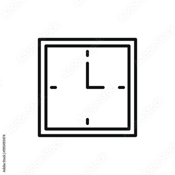 Fototapeta Clock icon line art vector
