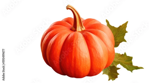 Fototapeta pumpkin with leaves
