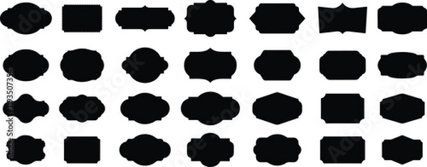 Fototapeta Set of vintage label and badges shape collections. Vector illustration
