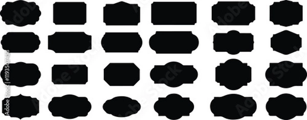Fototapeta Set of vintage label and badges shape collections. Vector illustration
