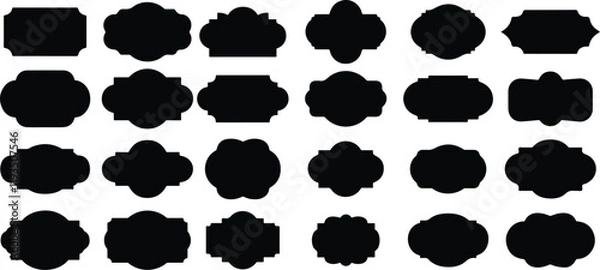 Fototapeta Set of vintage label and badges shape collections. Vector illustration