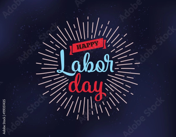 Obraz Happy Labor day emblems