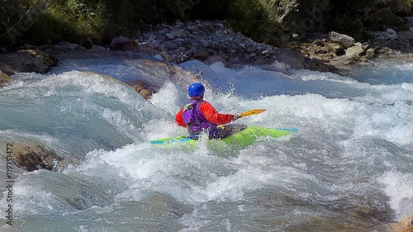 Obraz Canoeing in whitewater