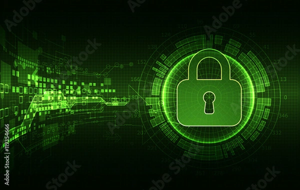 Obraz Pojęcie ochrony cyfrowej i technologicznej.