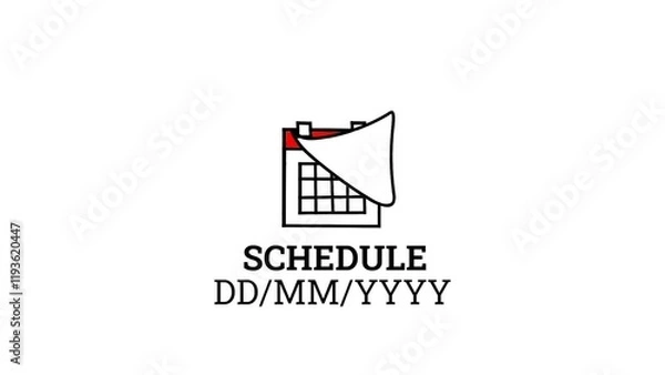 Obraz Animated Calendar Scheduling Dates Reminder