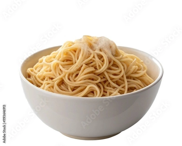 Fototapeta Bowl with noodles isolated on transparent background