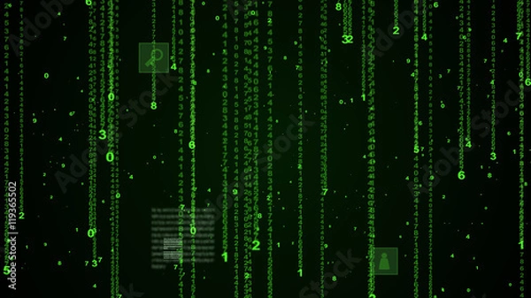 Fototapeta abstract digital number background