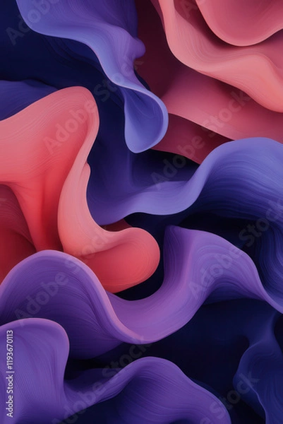 Fototapeta Explore Dynamic Abstract Waves in a Vibrant Blend of Colors: A Stunning Display of Modern Artistry and Fluid Motion