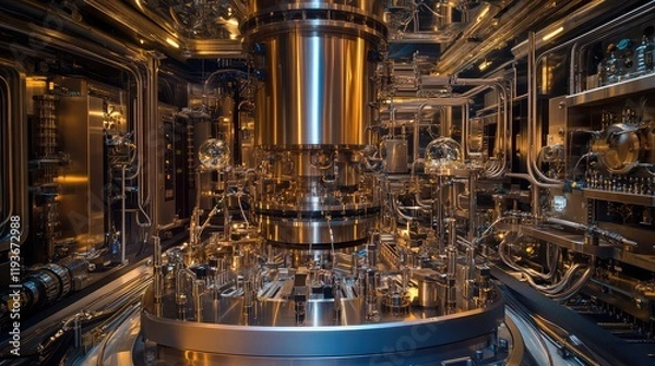 Obraz Quantum error correction environment, with quantum bits and quantum gates actively managing and repairing errors in quantum computations